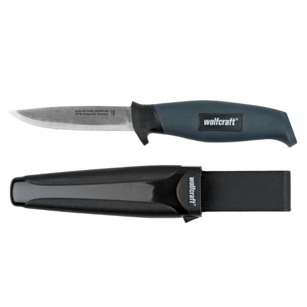 Нож за обща употреба Wolfcraft универсален в калъф 95 мм