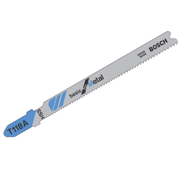 Нож за „зеге“ Bosch с T-захват за тънка ламарина 67/92 мм, 23-17 TPI, праволинейно, T 118 A