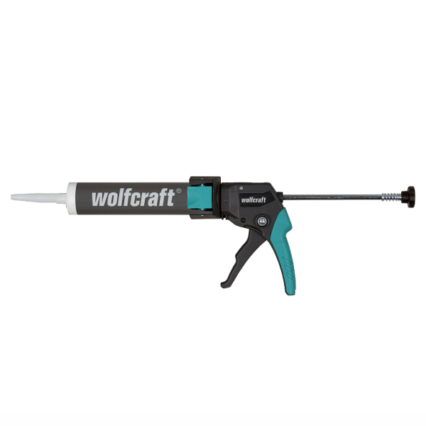 Пистолет Wolfcraft за силикон, лепила и уплътнители за картуш 0.31 л, пластмаса, MG 310 Compact