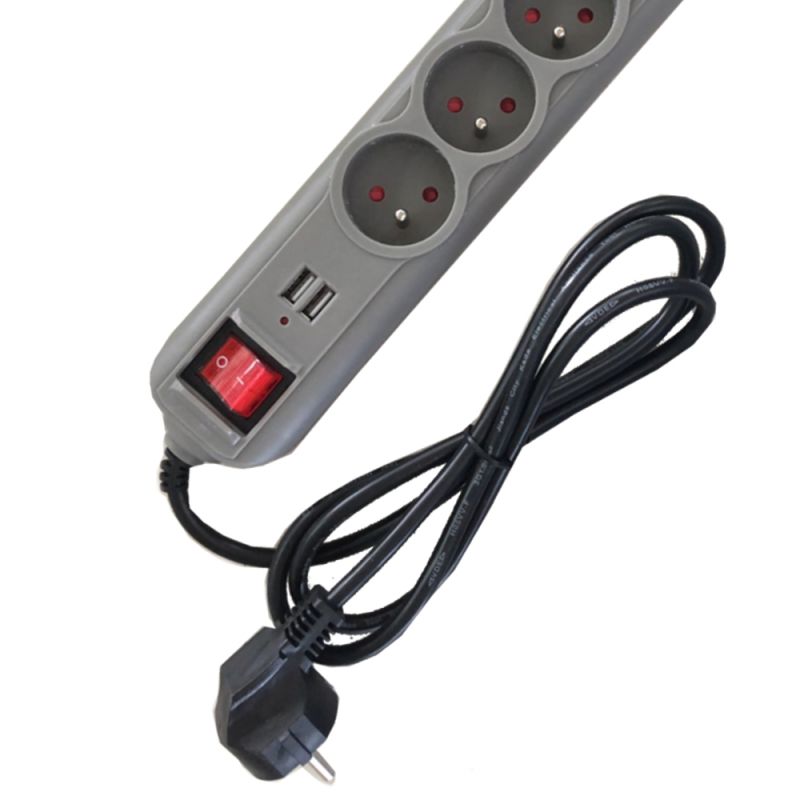 Удължител с USB гнезда 1.5 м