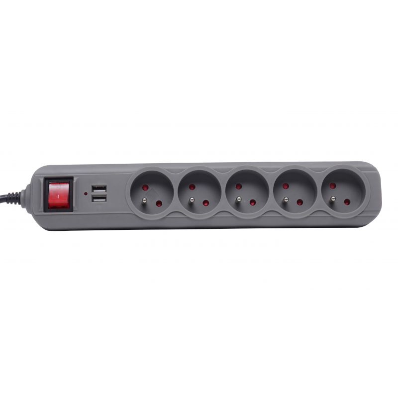 Удължител с USB гнезда 1.5 м