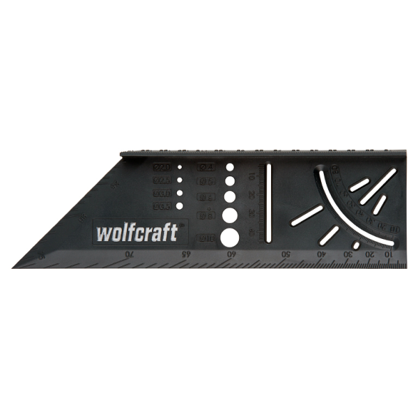 Шаблон Wolfcraft за измерване на ъгли за триизмерни детайли 0-90 °