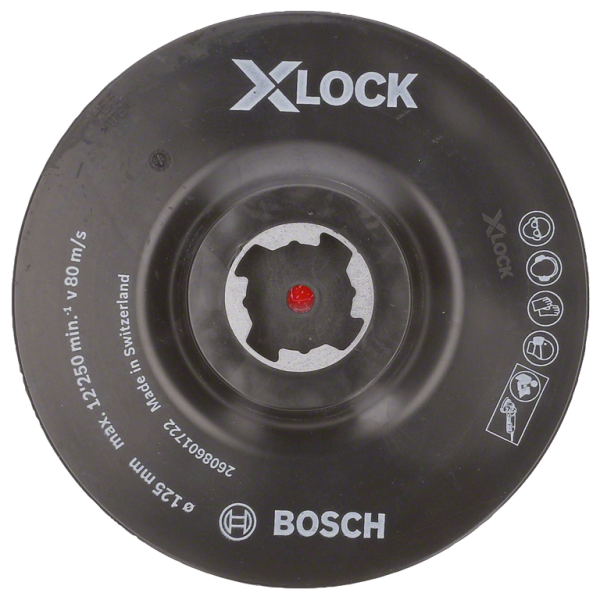 Подложка шайба Bosch за ъглошлайф с велкро ф 125 мм, X-LOCK, X-LOCK