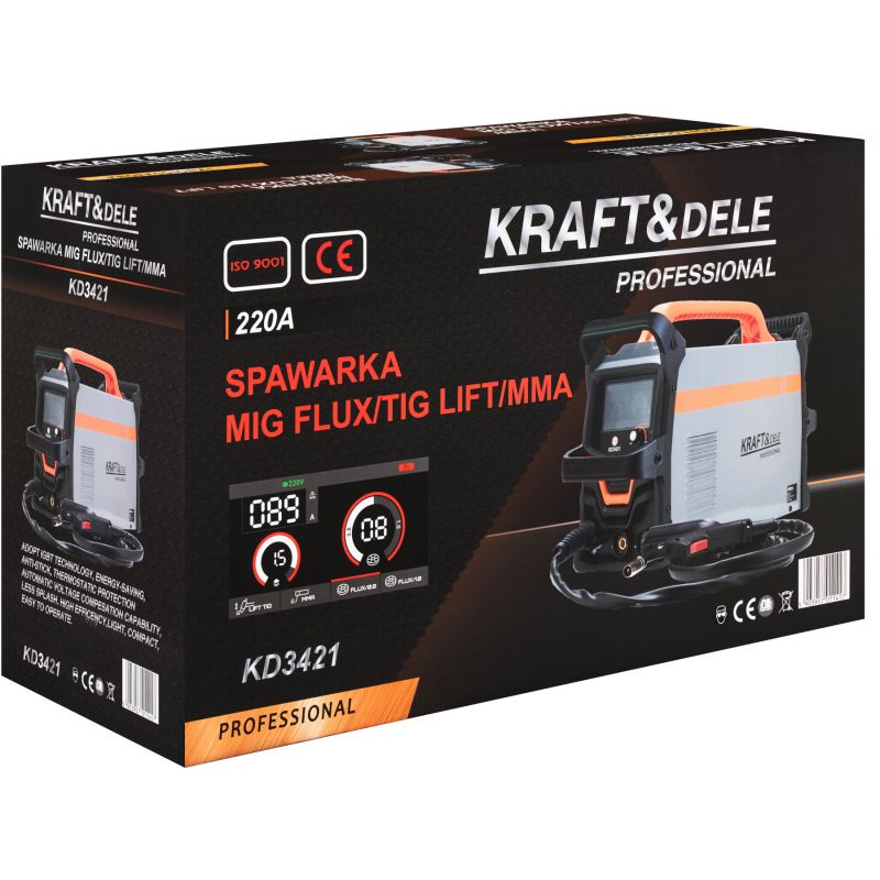 Комбиниран заваръчен инверторен апарат 220A MIG FLUX / TIG LIFT / MMA