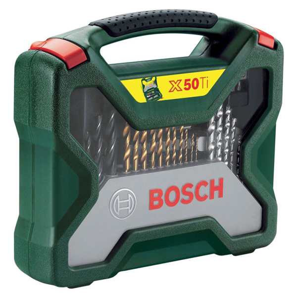 Комплект битове Bosch със свредла със свредла 1/4″, 50 бр., X-Line Titanium