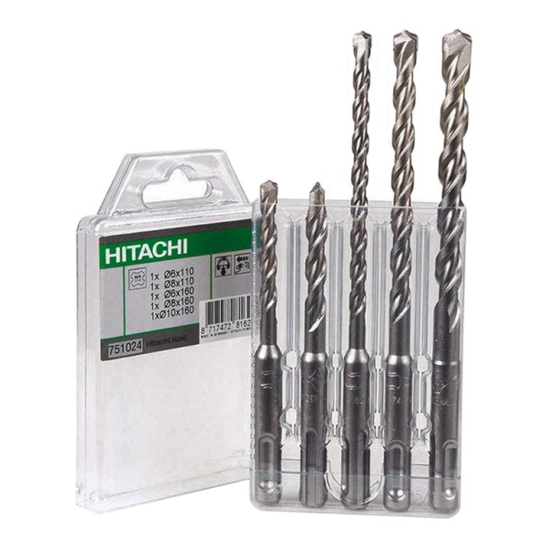 Свредла за бетон HiKOKI – Hitachi SDS-plus в к-кт 5 бр. 6-10 мм