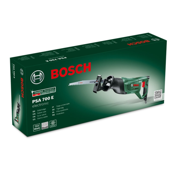 Трион Bosch саблен електрически 710 W, 0-2700 хода/мин, 20 мм, PSA 700 E