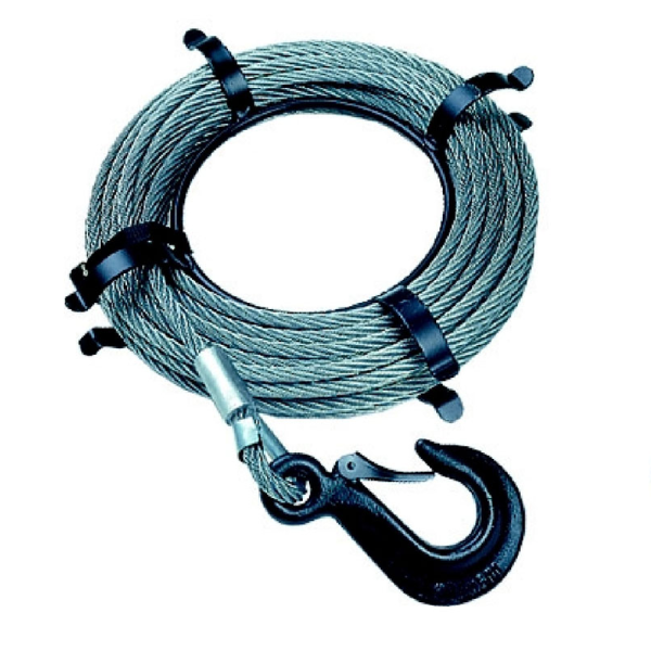 Въже за лебедка стоманено с кука 3.2 т, 20 м, 16 мм , Brano